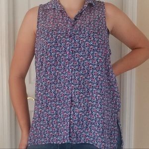 Colorful Sleeveless Blouse
